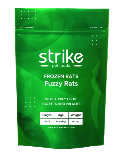 Green bag of Strike Fuzzy Frozen Rats