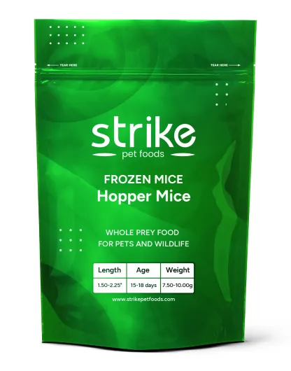 Green bag of Strike Hopper Frozen Feeder Mice