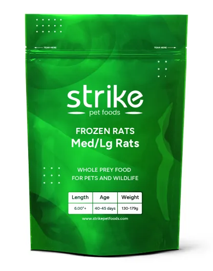 Green bag of Strike Med/Lg Frozen Rats