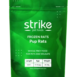 Green bag of Strike Pup Frozen Rats